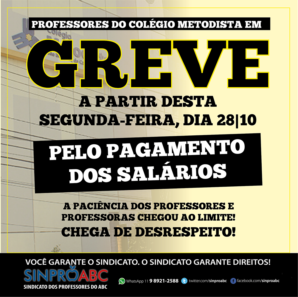 GREVE METODISTA OUT