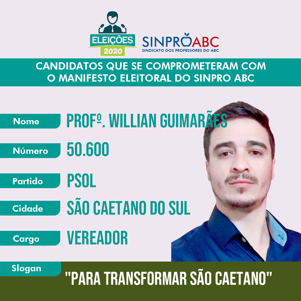 candidatos ProfessorWillianGuimarAes