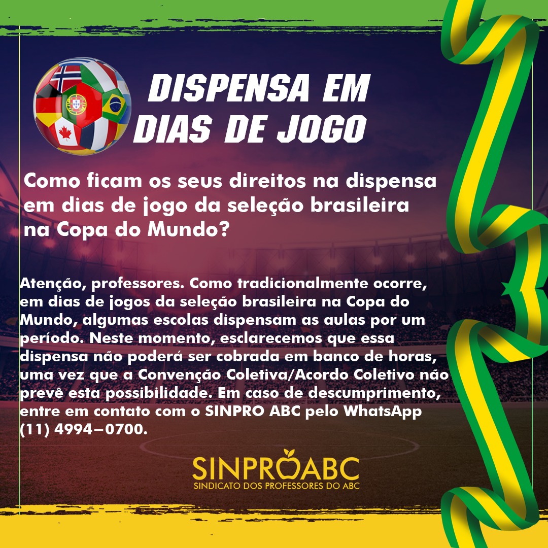 Expediente do Sintrasp na Copa do Mundo, Confira a nossa programação nos  jogos do Brasil 🇧🇷